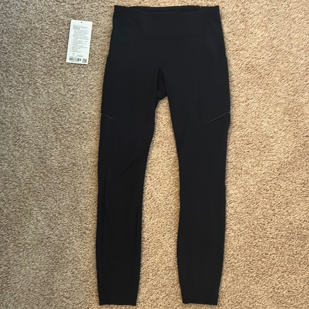 black lululemon leggings- speed up tight